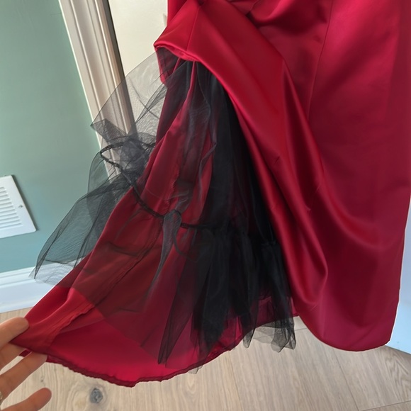 Beautiful Ruby, red David’s bridal prom or bridesmaid gown - Picture 5 of 6